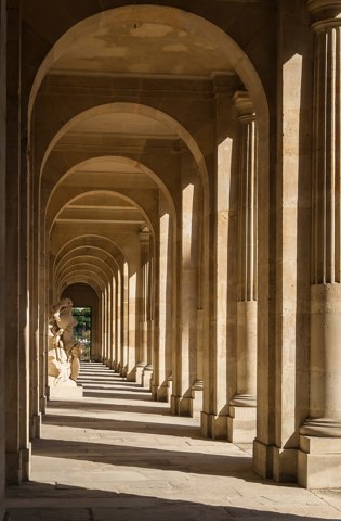 Portico gallery perspective École Militaire Cour d'Honneur Paris