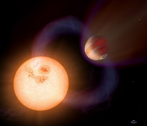 Artist's impression of an ultra short period planet