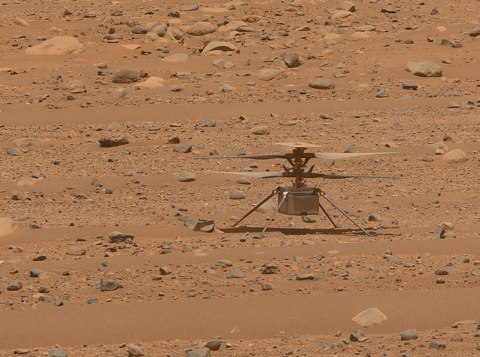 NASA's Ingenuity helicopter on Mars by Perseverance Mastcam Z, Sol 768 (53475637956)