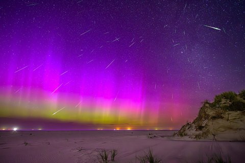 Aurora and perseids