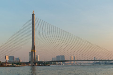 Bangkok   Rama VIII Bridge at sunrise Jan 2024