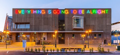 Everything is Going to be Alright artwork, Christchurch Art Gallery, Christchurch, New Zealand